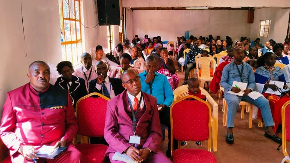 Front row of congregation during service